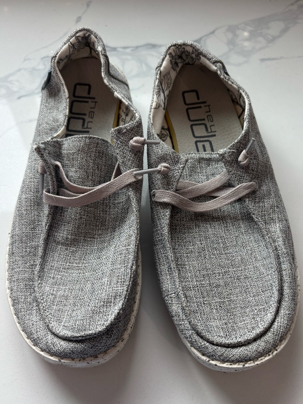 Hey Dude Wendy Linen Women's Gray Slip-On Comfort Lightweight Shoes US 8 EU 39